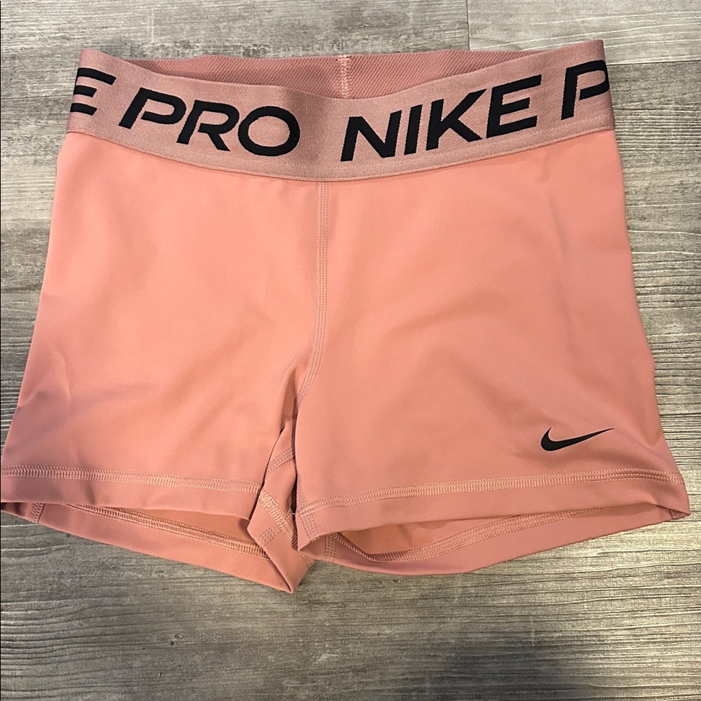 Nike Pink Performance Shorts with Black Logo